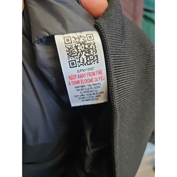 Supply & Demand Jacket Men Size Medium Black Zipper Pockets Fur Parka - Picture 11 of 11